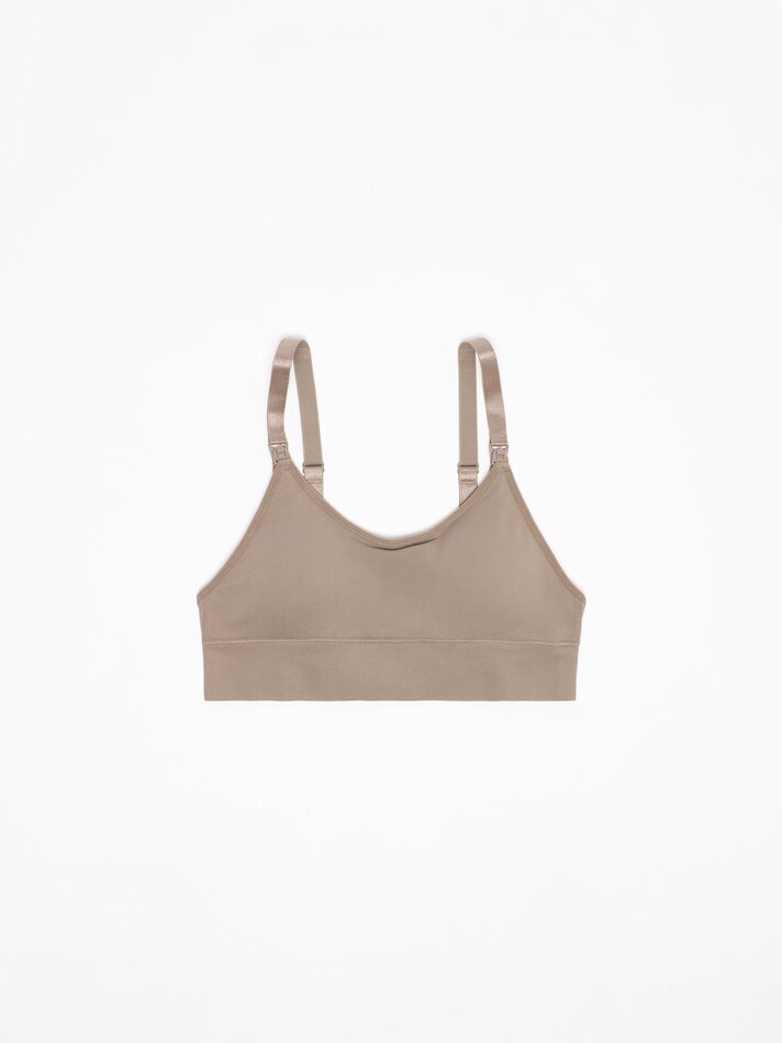Conjunto de 2 sutiãs de amamentação sem costura - Rosa Nude