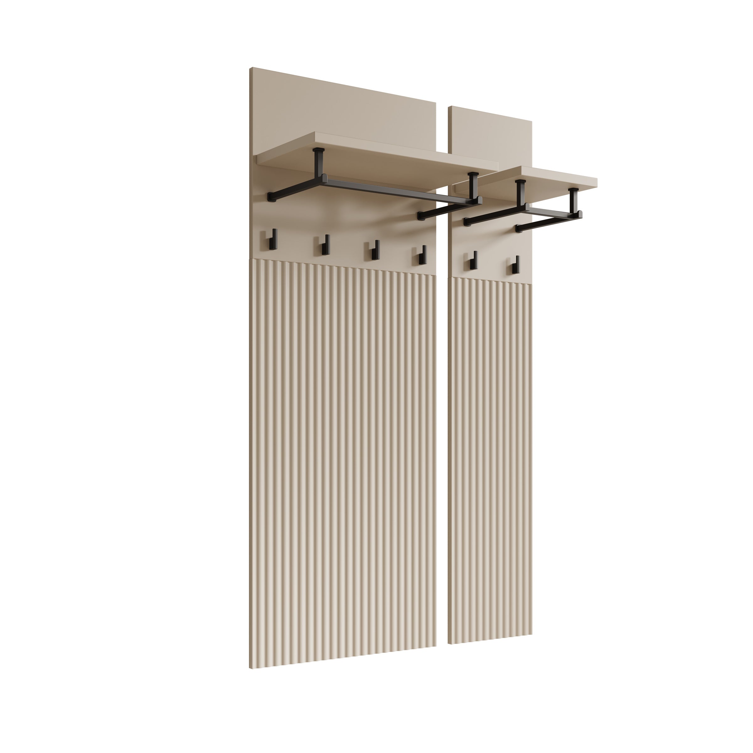 Timoteo - Kapstok - Beige - 50x27x132 cm