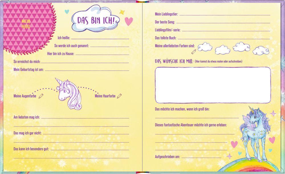 Freundebuch – Einhorn Paradies – Meine Freunde mit Wendepailletten-Patch