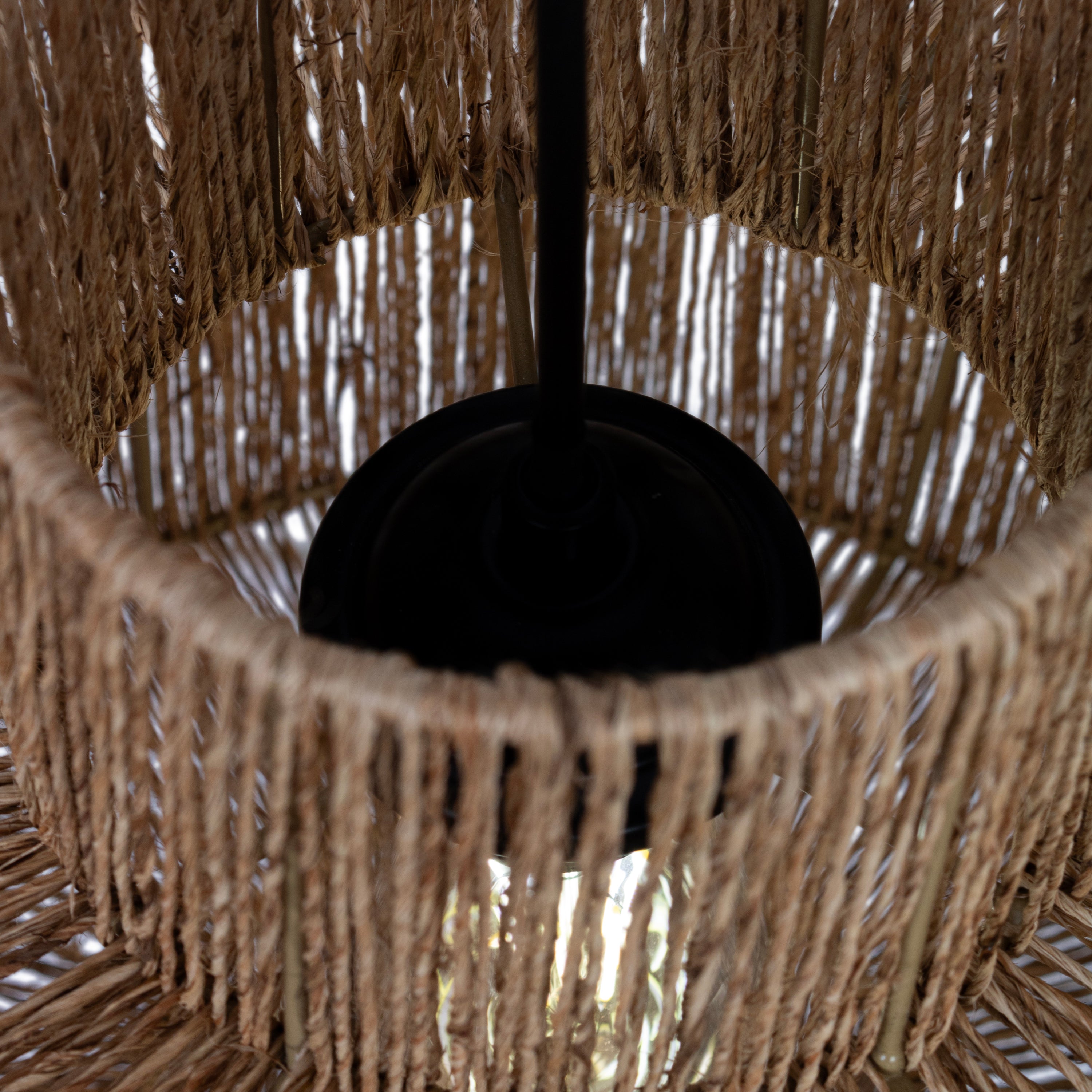 Abat-jour pour suspension - charles - jute - marron - cezare - ø30cm