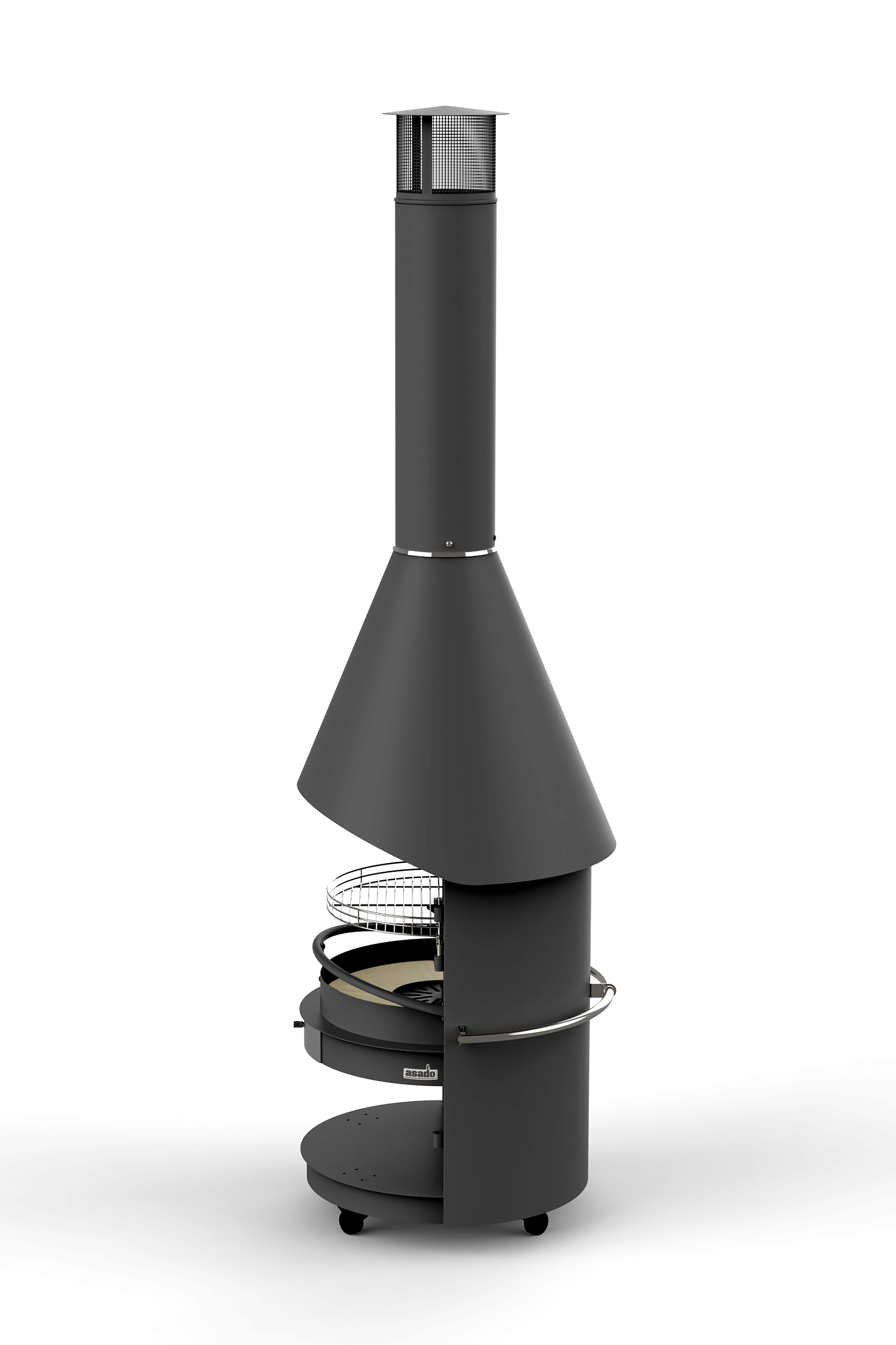 asado® Garten-Grillkamin „Fuego“ Ø 70cm - Edelstahl