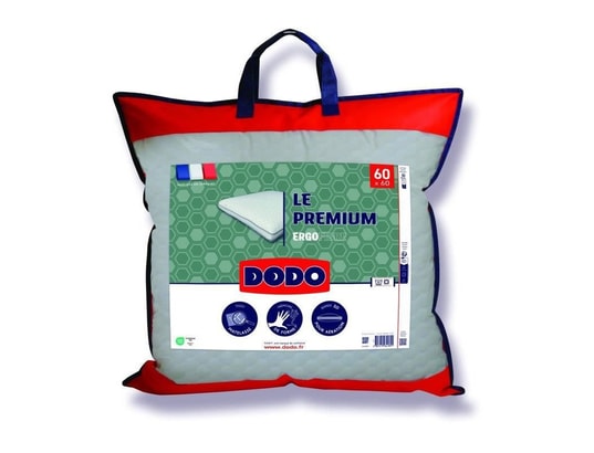 DODO - Oreiller carré Oreiller le premium - 60x60 cm - mémoire de forme - taie déh...