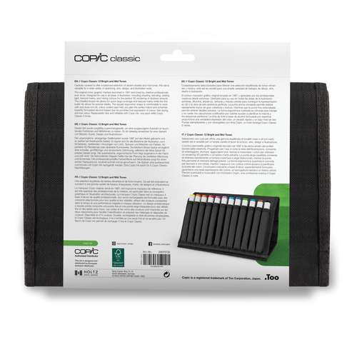 COPIC® classic Marker 12er Set Leuchtende Farben im Wallet