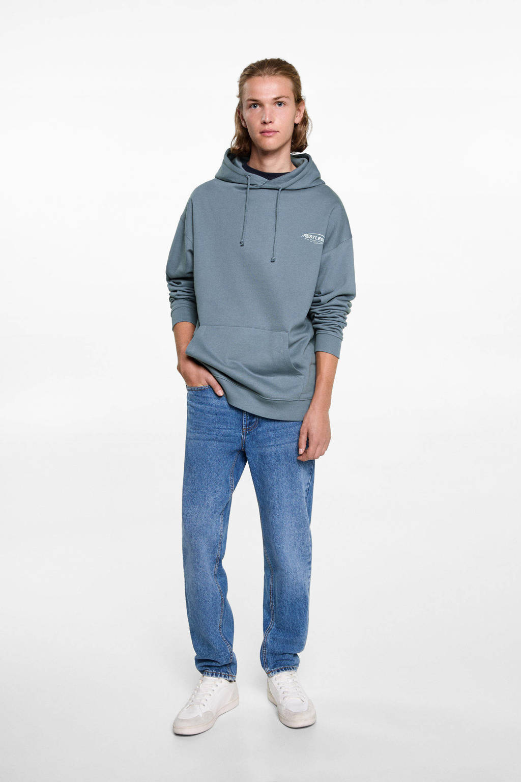 MANGO TEEN hoodie blauw