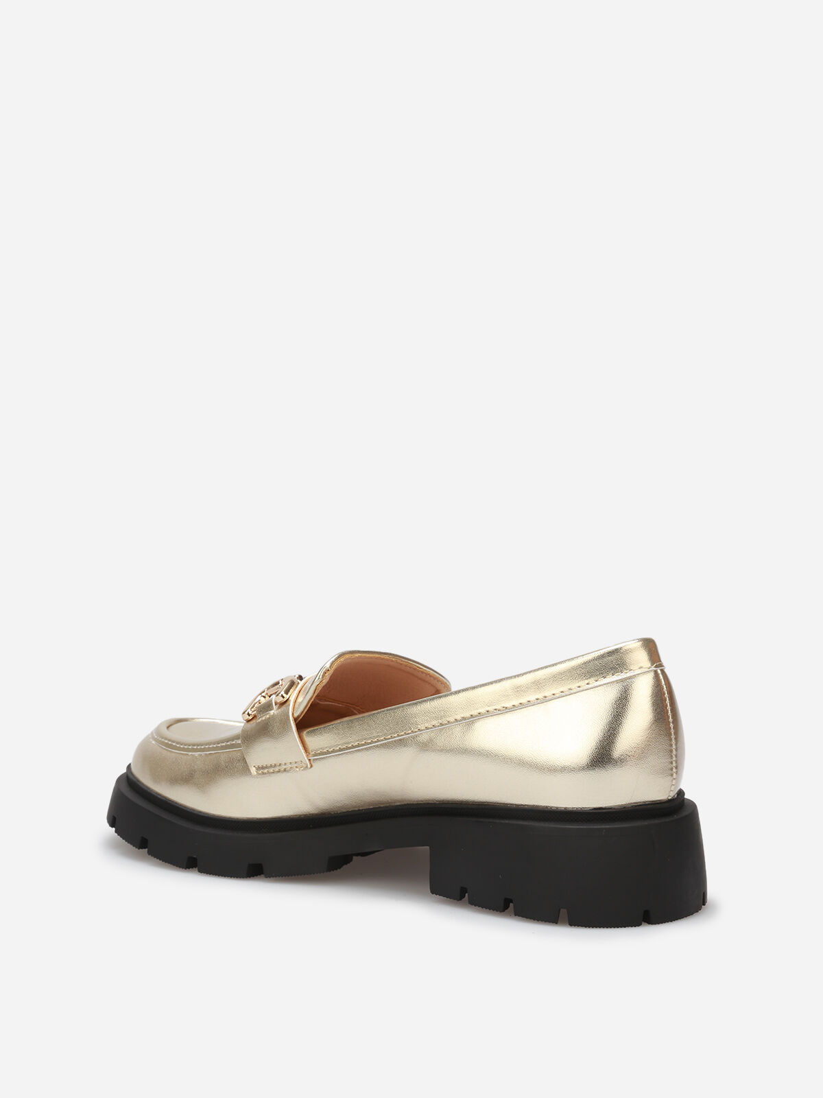 Mocassins chunky à boucle- Doré