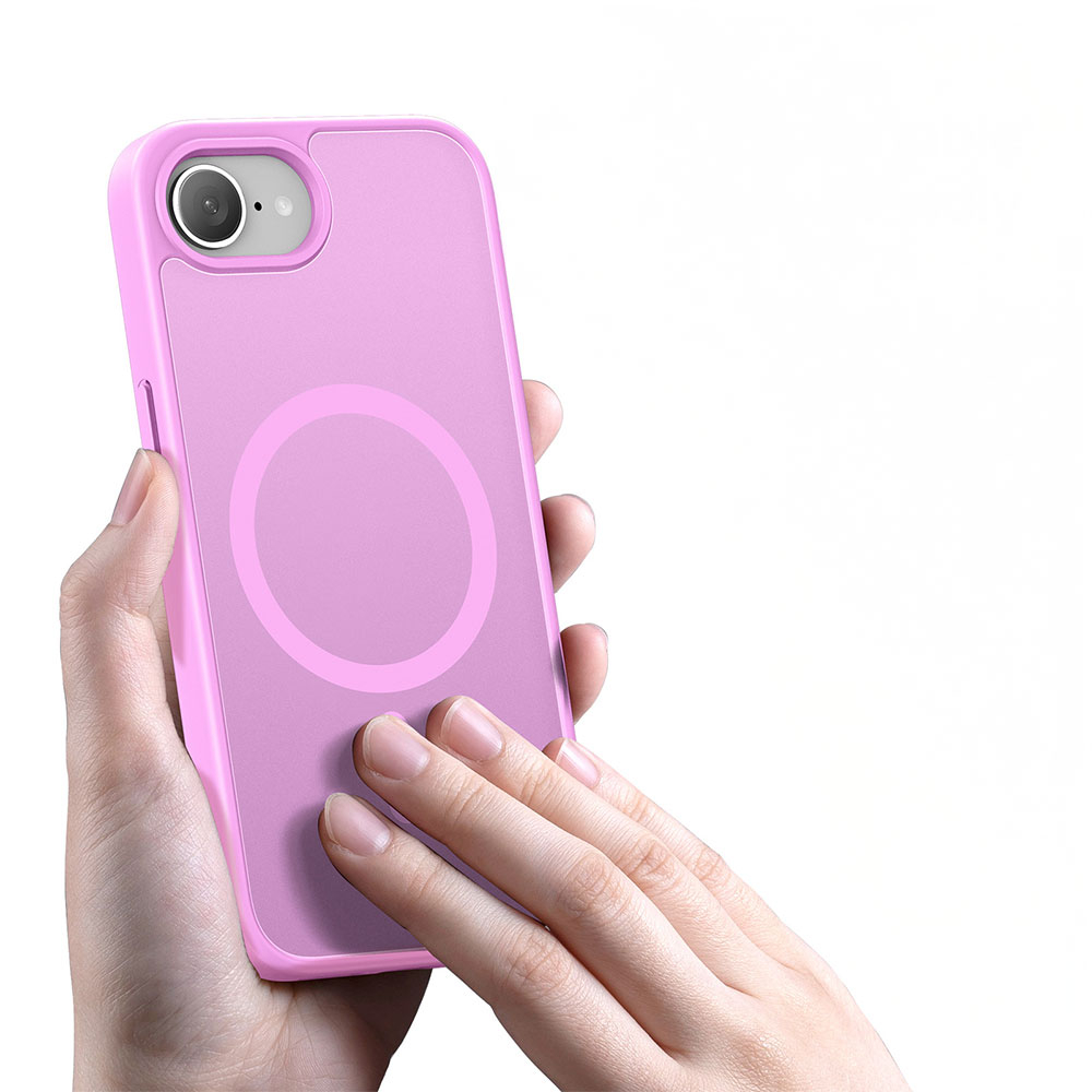 iPhone 16e MagSafe Hybrid Hardcase Hülle mit TPU Bumper - Pink