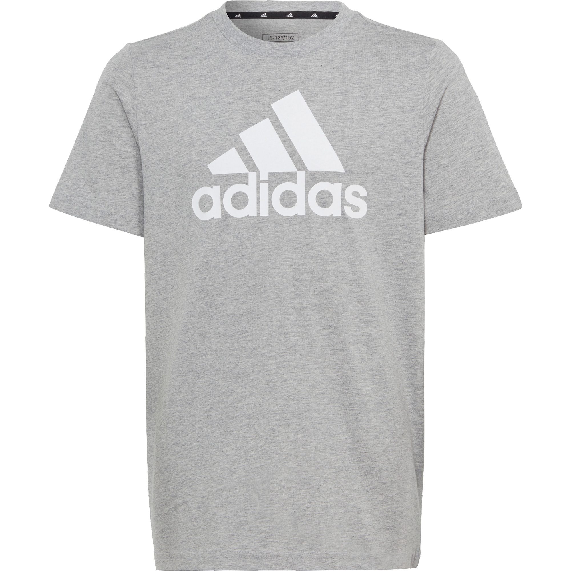 adidas Essentials Big Logo Cotton T-Shirt Kinder medium grey heather