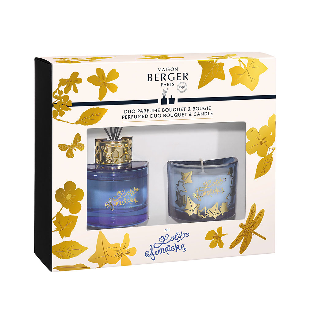 Duo parfumé avec bougie Lolita Lempicka bleu - MAISON BERGER