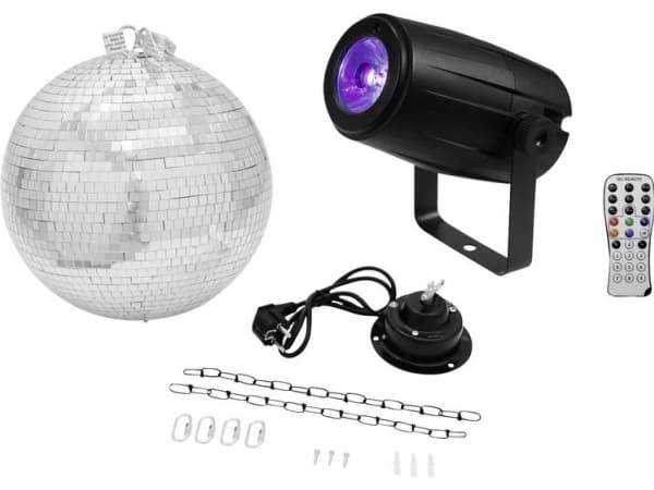 Eurolite LED disco ball sett med motor, med LED belysning 30 cm (20000562)