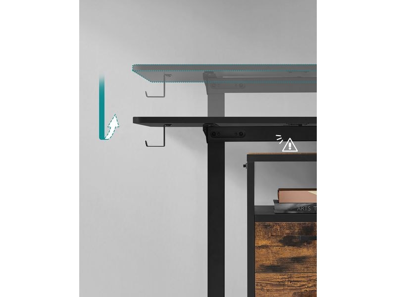 Songmics Stehtisch 120 x 60 cm, höhenverstellbar Bürotisch