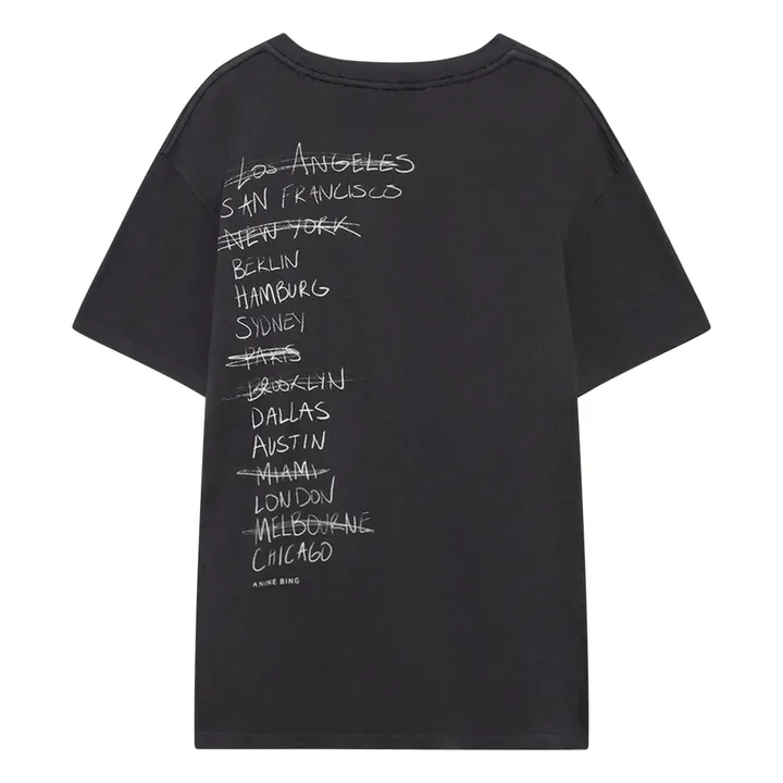 Anine Bing T-shirt Walker Doodle Coton Bio | Noir