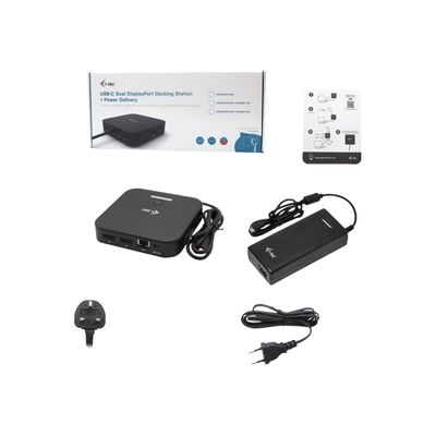i-Tec USB-C - Station d'accueil - USB-C / Thunderbolt 3 - 2 x DP - GigE