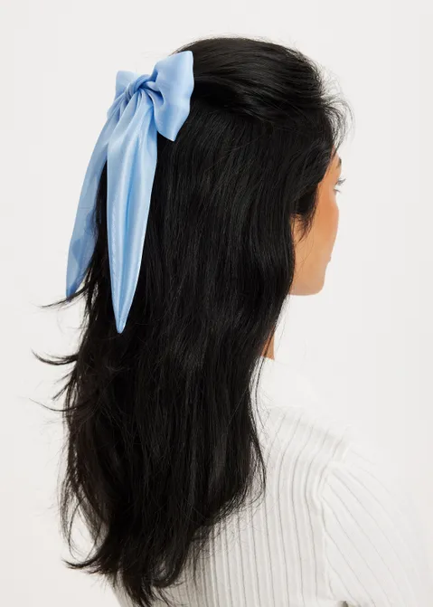 Haarclip met grote strik blauw (BLW.L)
