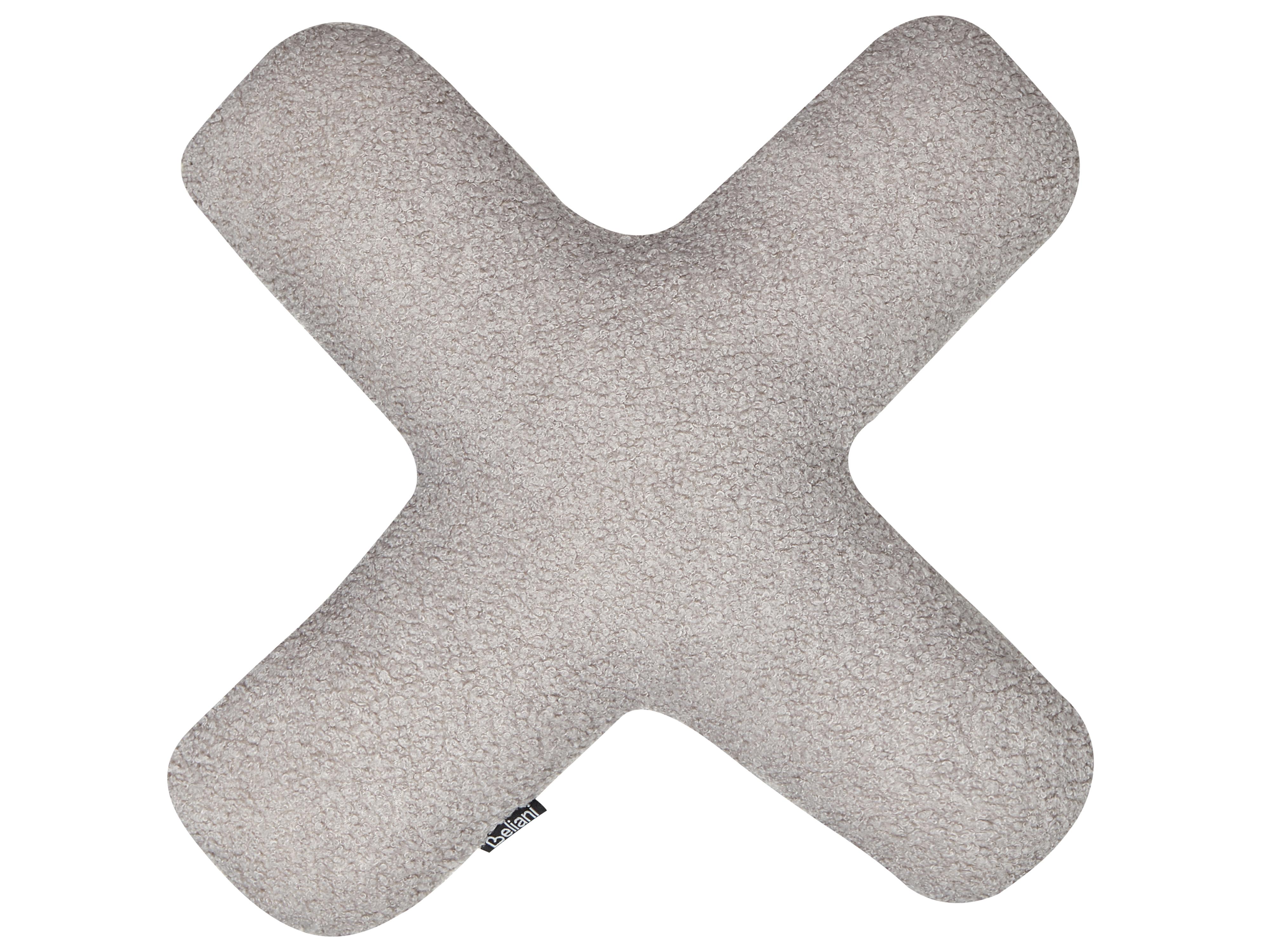 Set van 2 sierkussens HESPERIS Bouclé Lichtgrijs effen