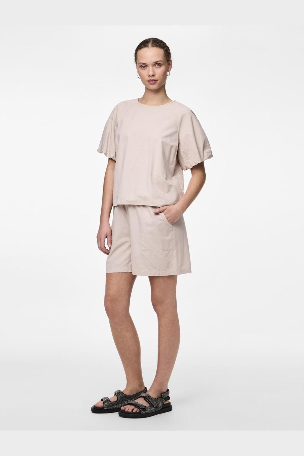 Pieces Pckarson Ss Top 4506110 silver gray