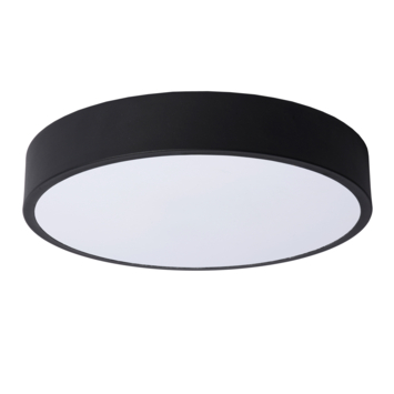 Lucide UNAR plafonnière Ø 30 cm LED dimb. 2700K 3 StepDim Zwart