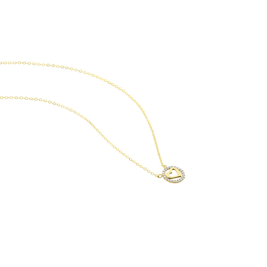 Collier Or Jaune Relinde Oxydes De Zirconium