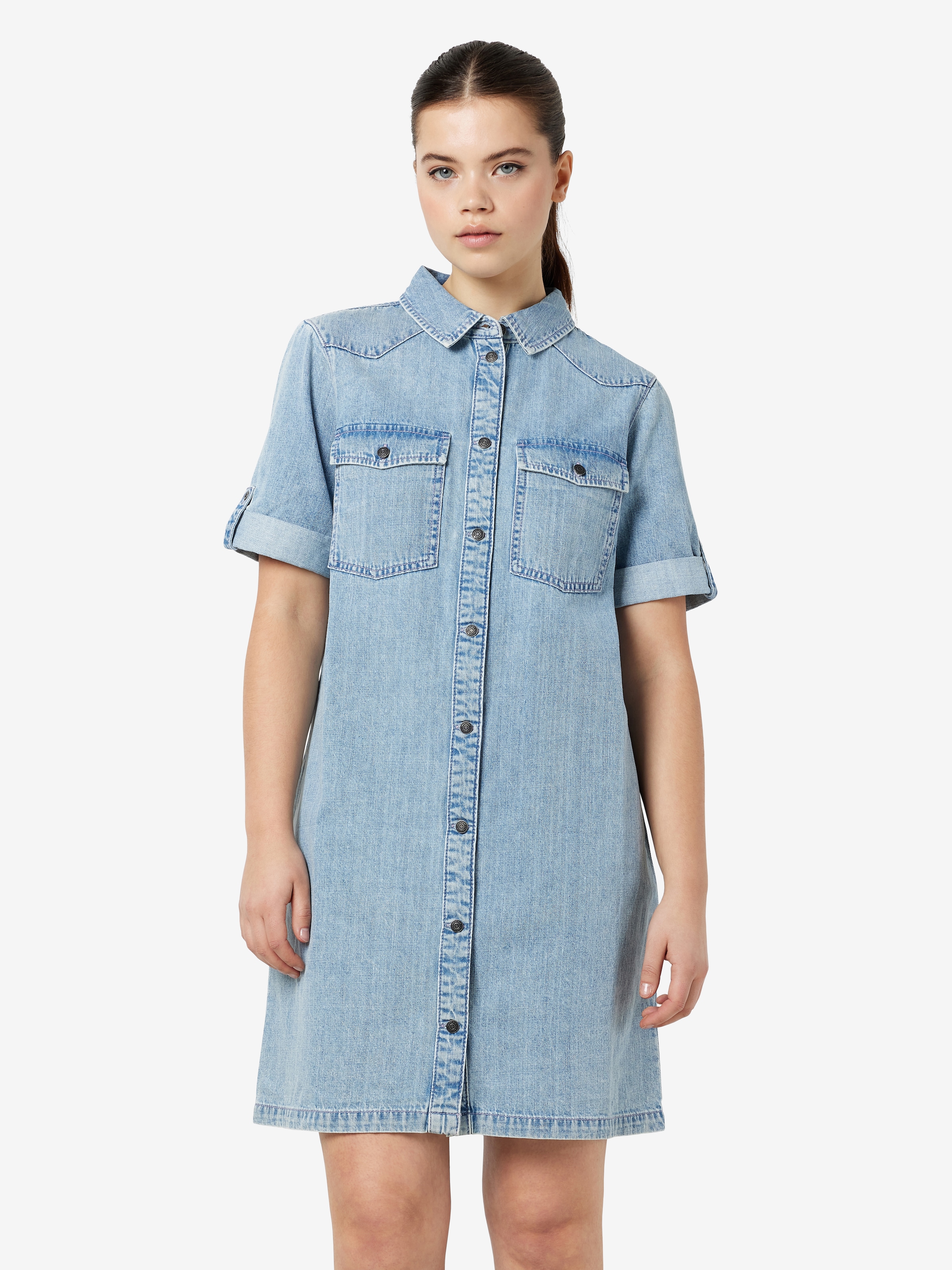 Noisy may Jeanskleid »NMNEW SIGNE S/S DENIM DRESS VI003LB NOOS« Brusttaschen