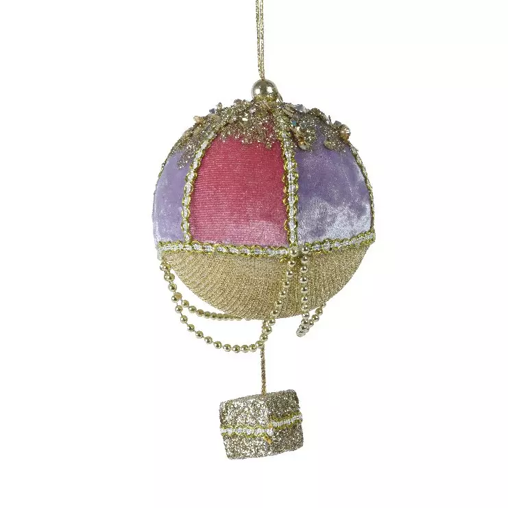 Montgolfière de Noël (H13 cm) Noblesse Rose