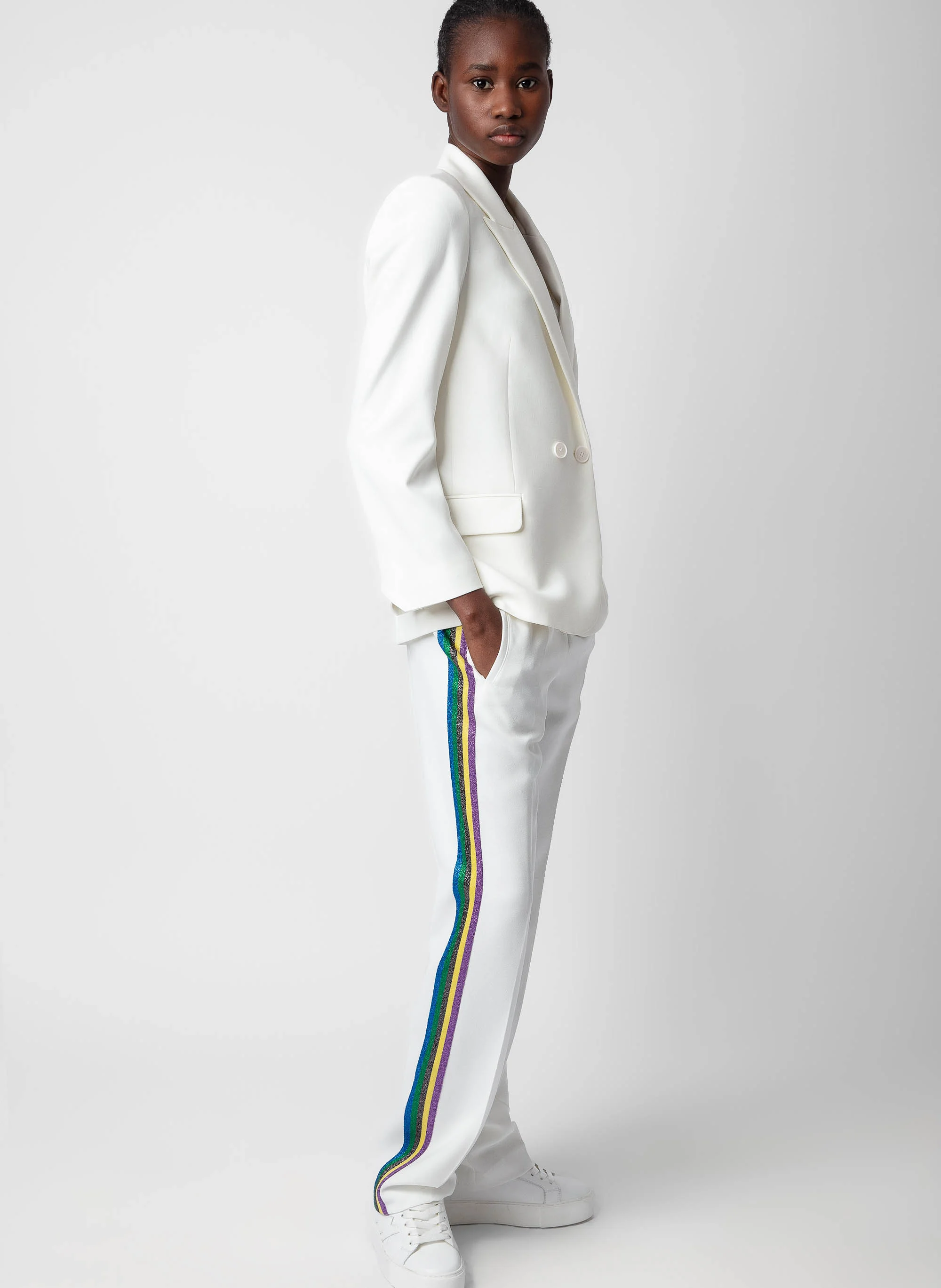POMY - Pantalon droit| Blanc