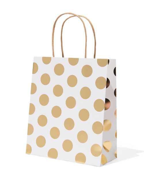sac cadeau en papier 21x18x8 pois
