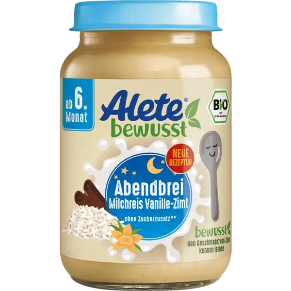 Bio Abendbrei Milchreis Vanille-Zimt