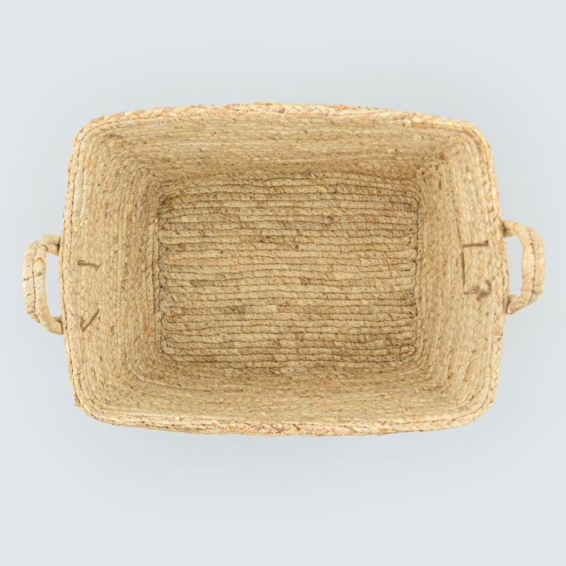 Panier de rangement 'Bali' tressé écru
