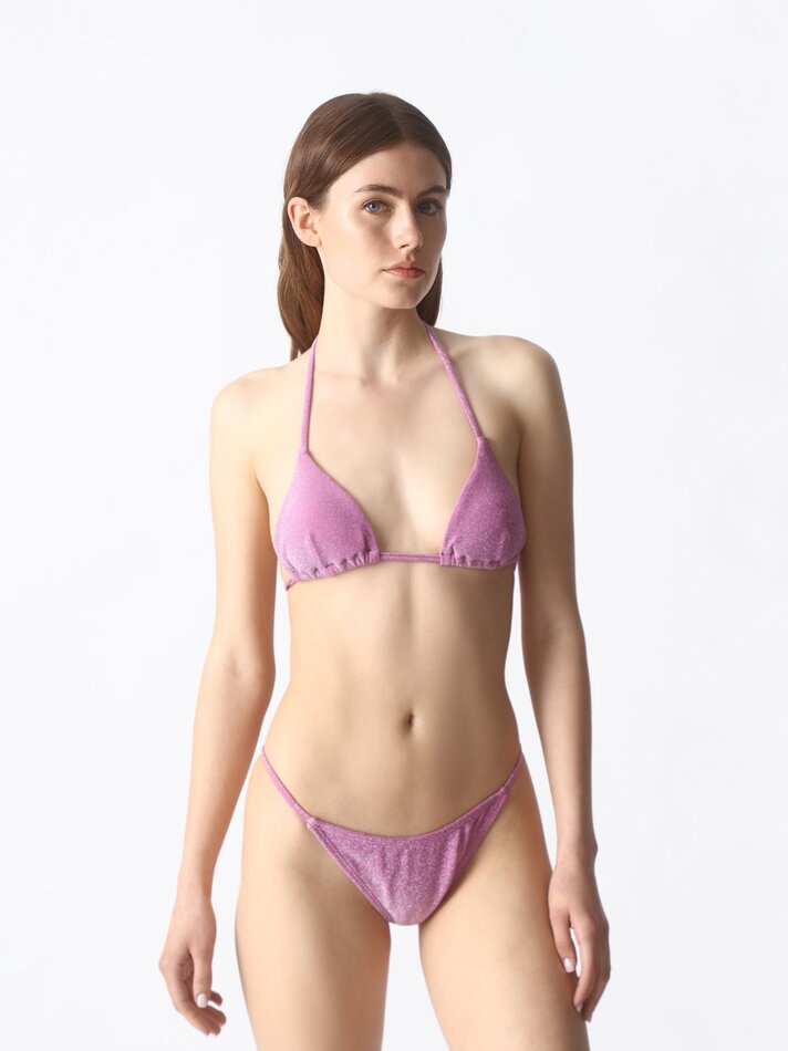 Biquíni fio dental brilhante - Rosa