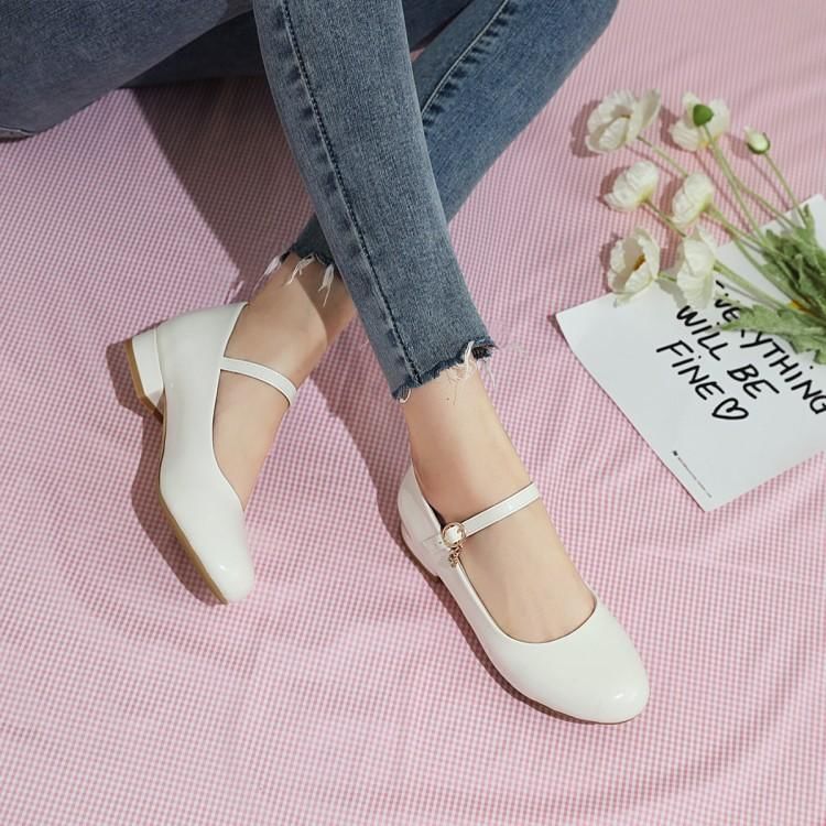 Freesia - Mary Jane-schoenen met dikke hak