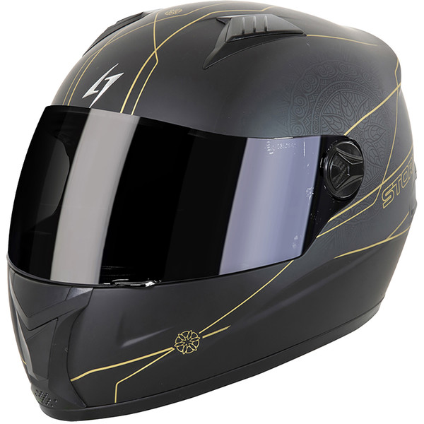 Stormer - Casque Swift Flora Noir Mat / Or