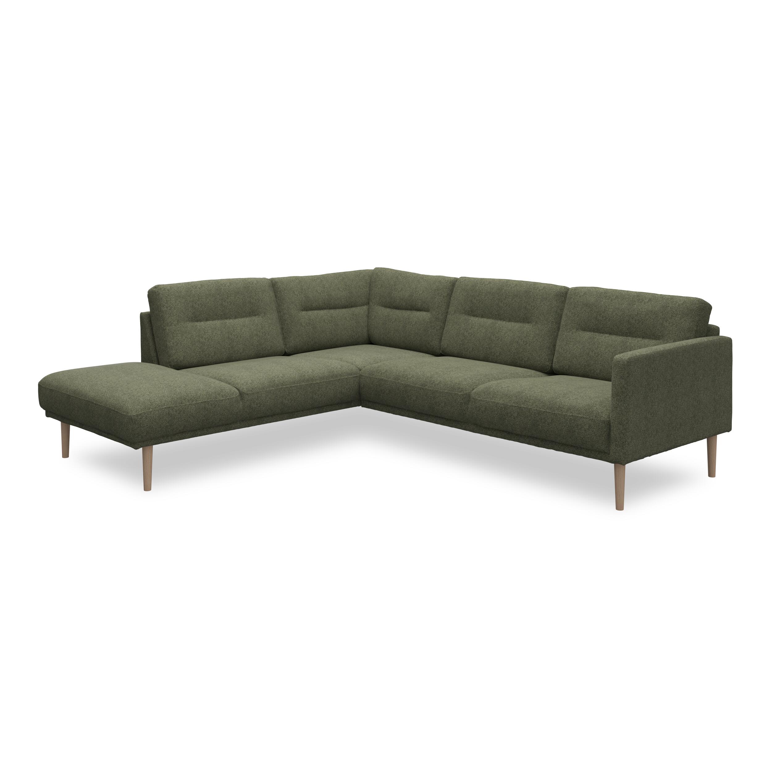 Larvik venstrevendt hjørnesofa med pufafslutning