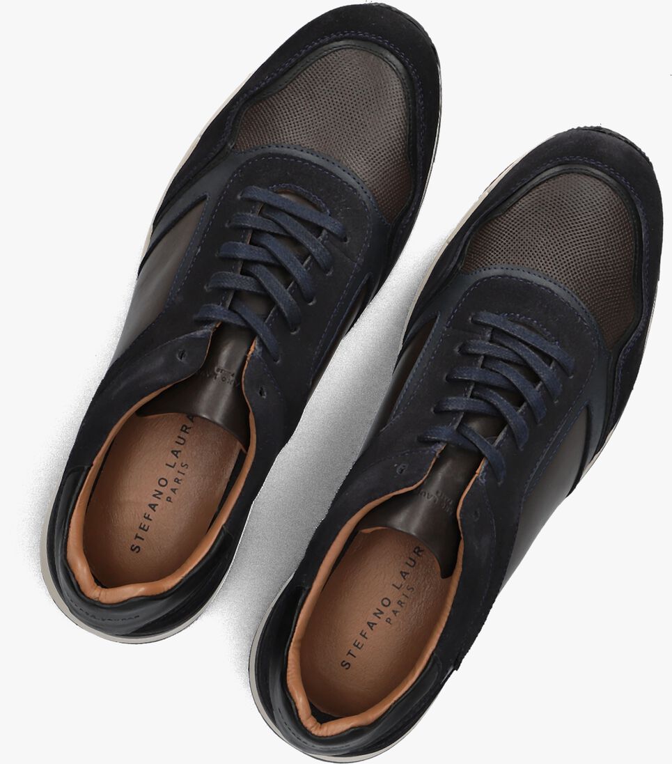 blauwe stefano lauran lage sneakers sl124h610