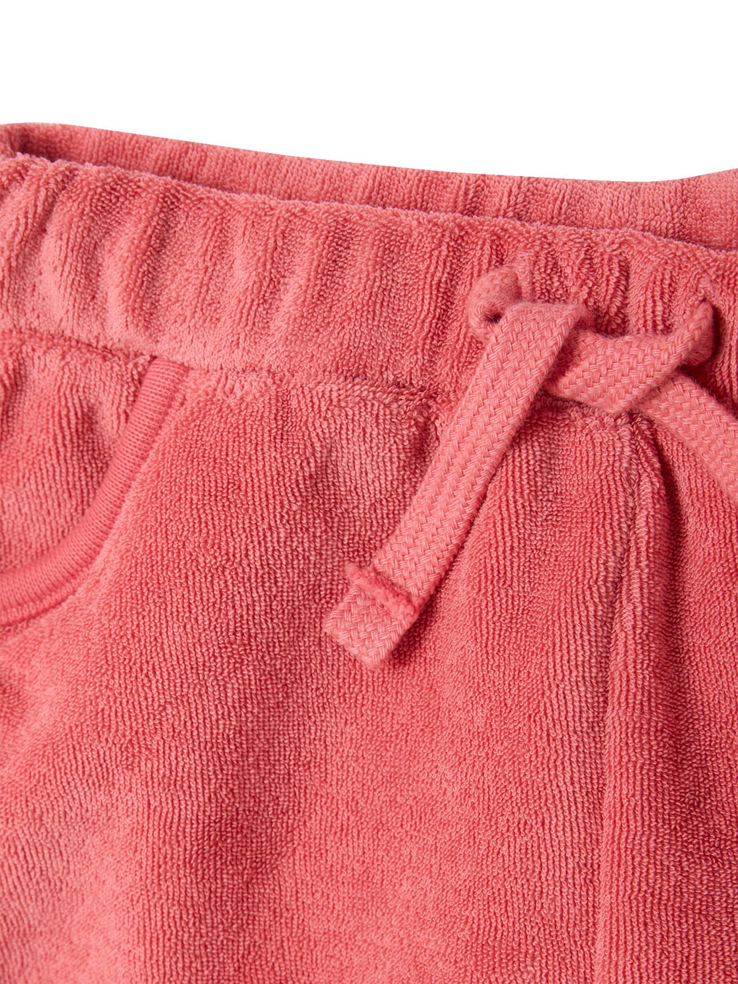 Vertbaudet Baby-Set: T-Shirt & Shorts aus Frottee erdbeer