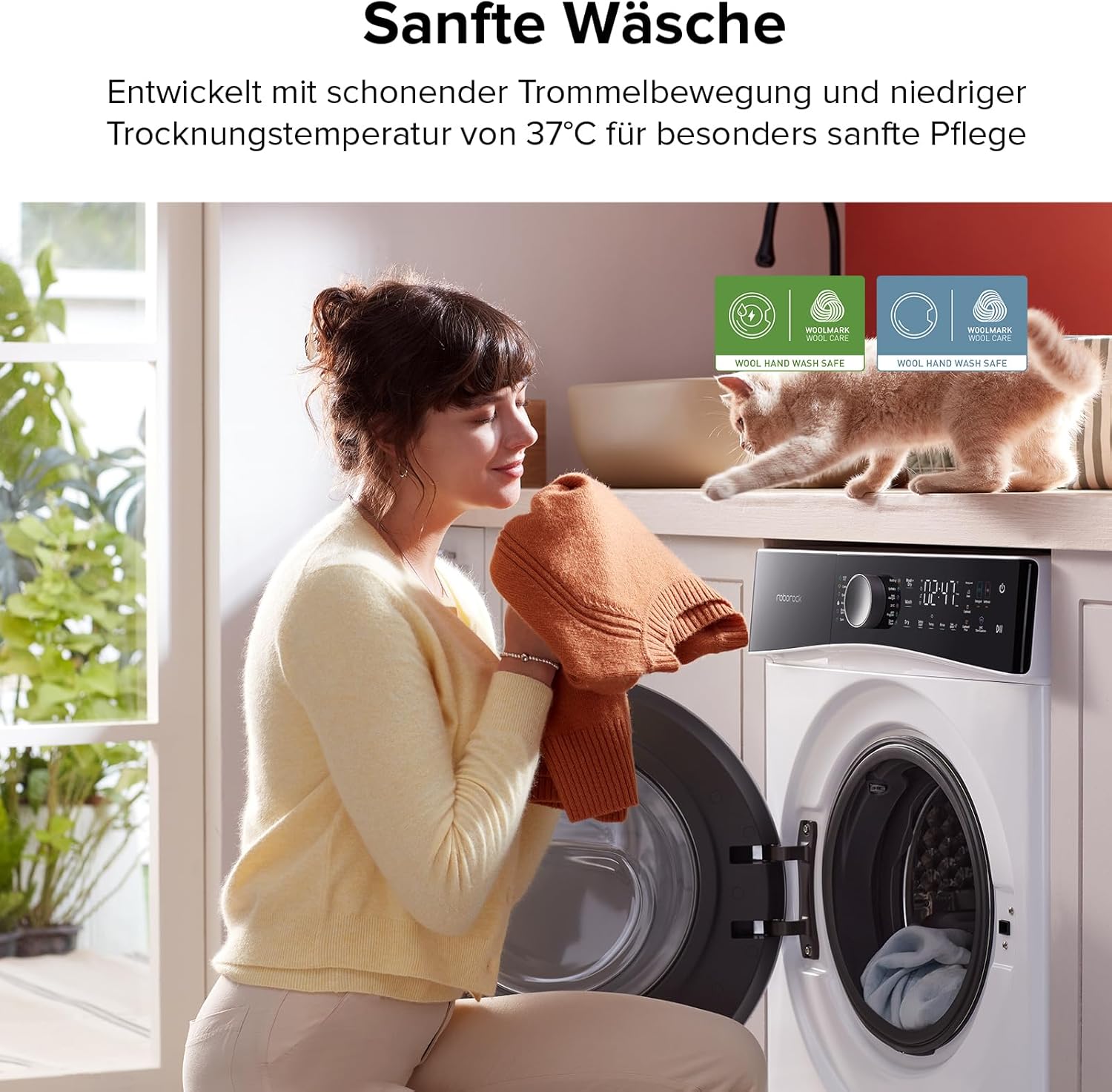 roborock Zeo Lite Waschtrockner / 10 kg Waschen & 6 kg Trocknen/Zeo-cycle Trocknungstechnologie/RR Seafarer Wasch- & Trockenalgorithmus/LintClear Selbstreinigungssystem/Automatische Dosierung