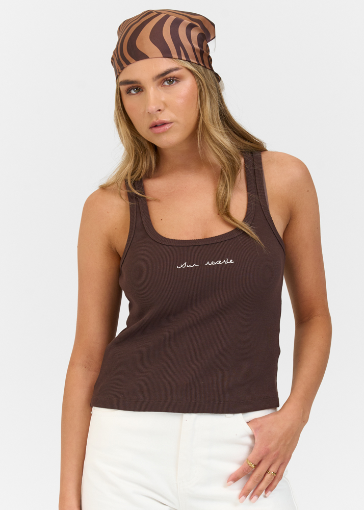 Sun reverie tanktop choco bruin