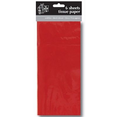 Clairefontaine - 6 feuilles de papier de soie - 50 x 70 cm - rouge