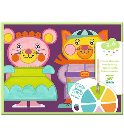 Djeco Buntstifte-Set - Palettenmalerei - Pausbäckchen