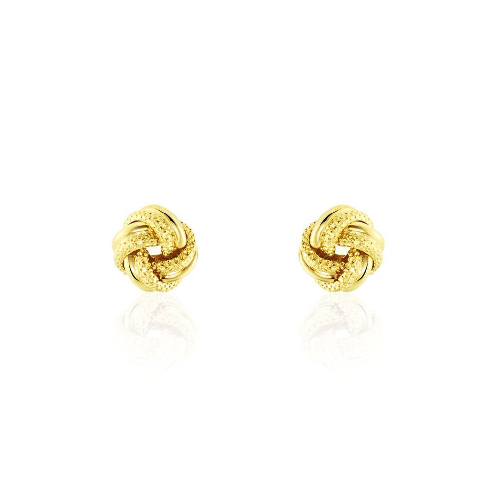 Boucles D'oreilles Puces Or Jaune Guermana