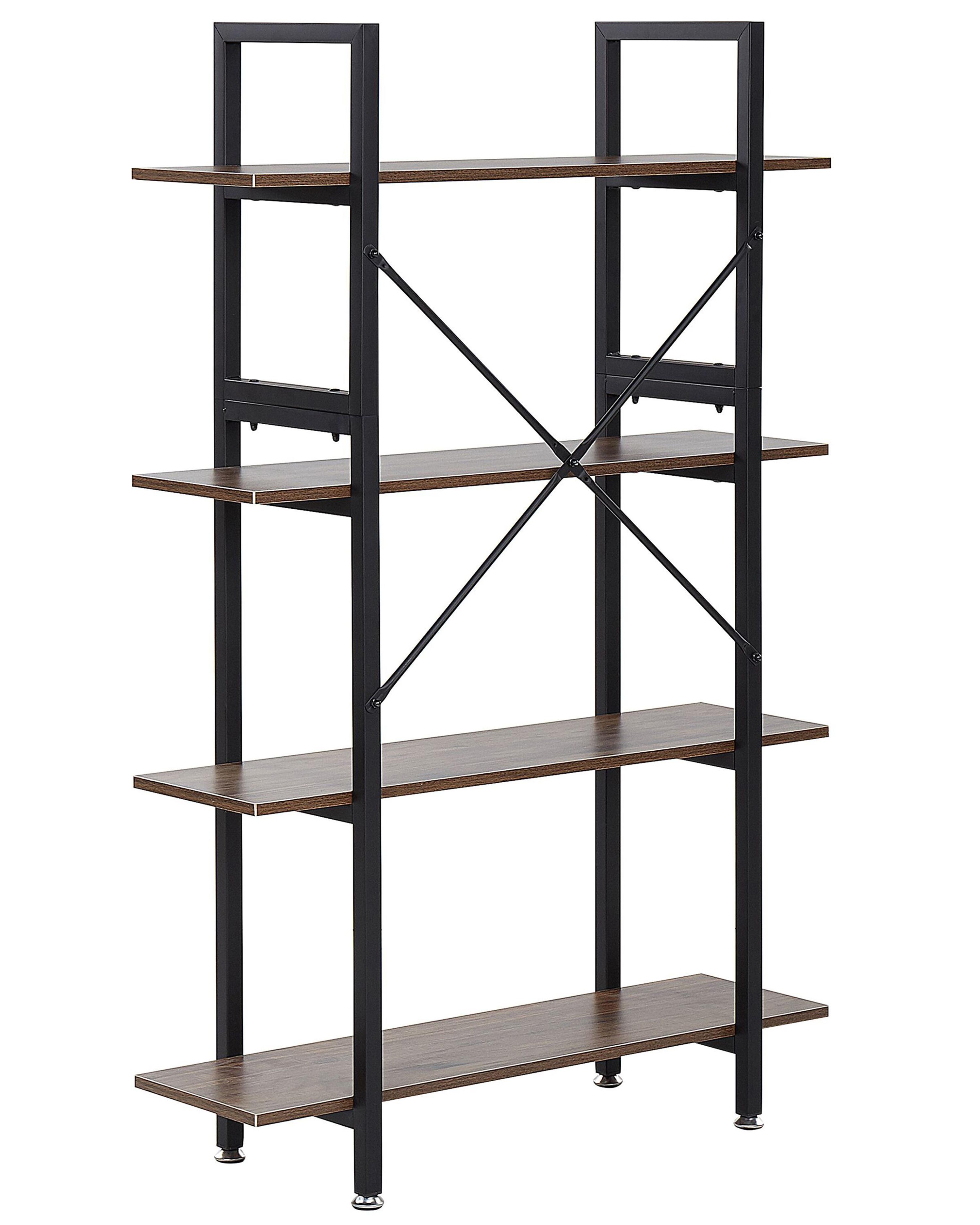 Opbergkast met 4 planken DARBY 140 cm Donkerbruin