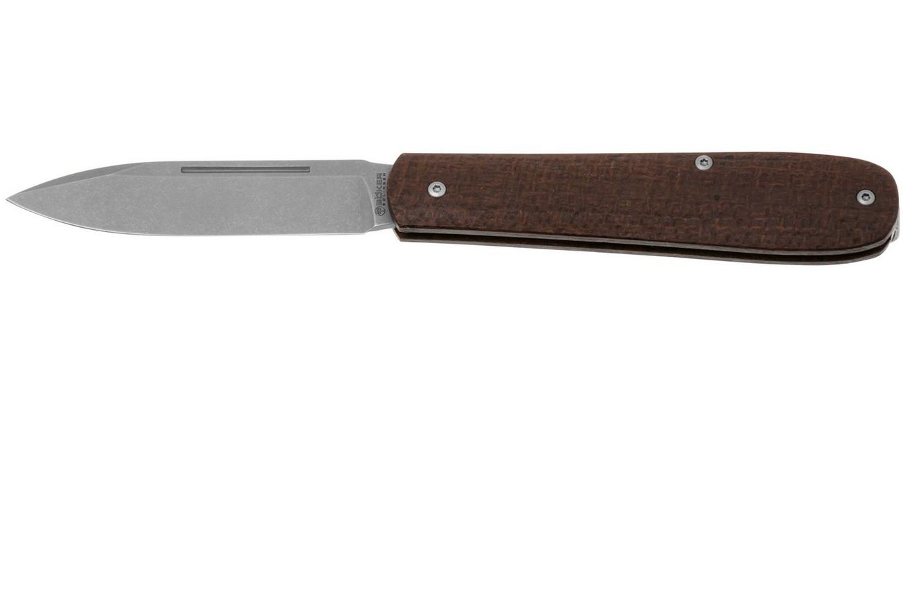 Böker Coffin 112946 Jute Micarta, slipjoint zakmes, Chuck Gedraitis design