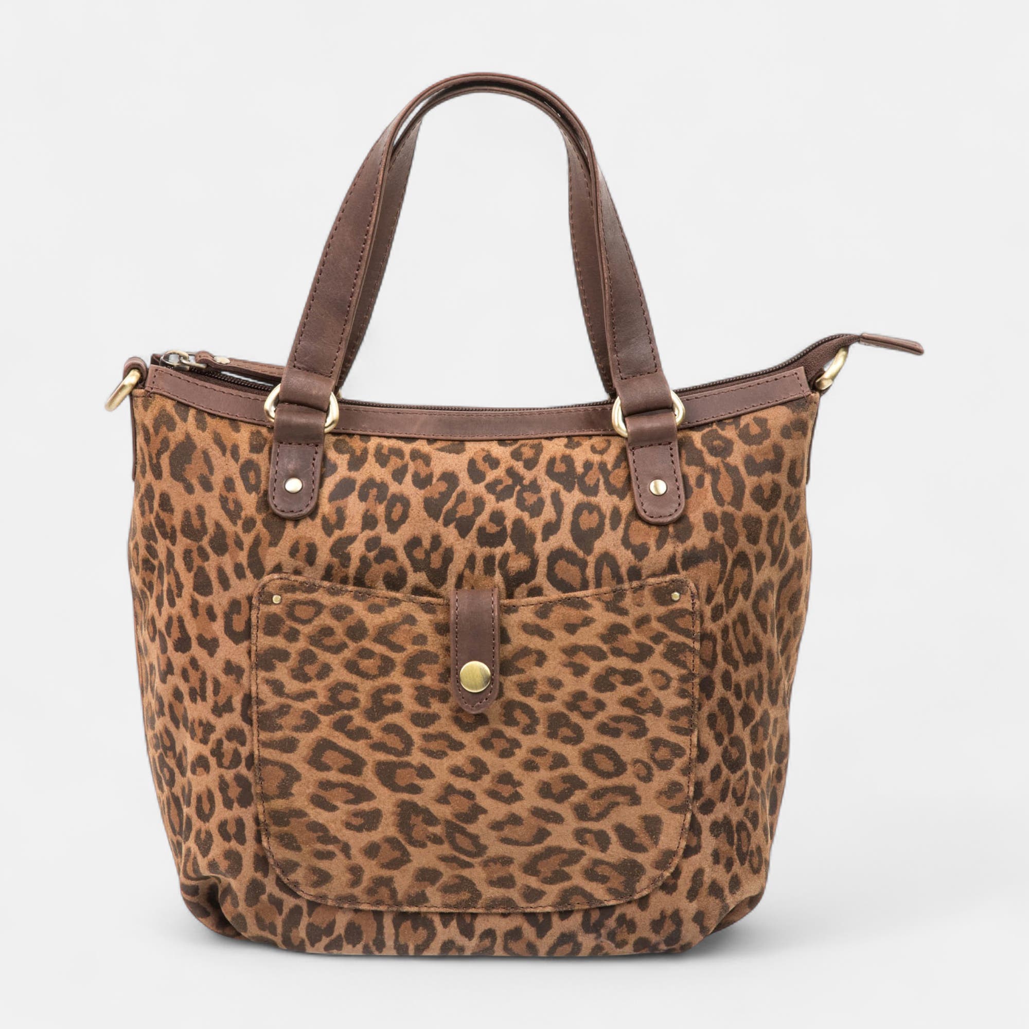 Sac bandoulière en cuir marron