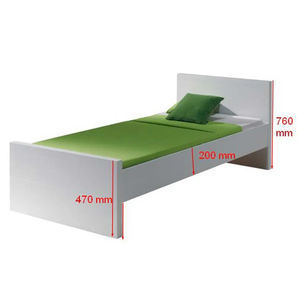 Kinderbed Lara 90x200 cm - wit