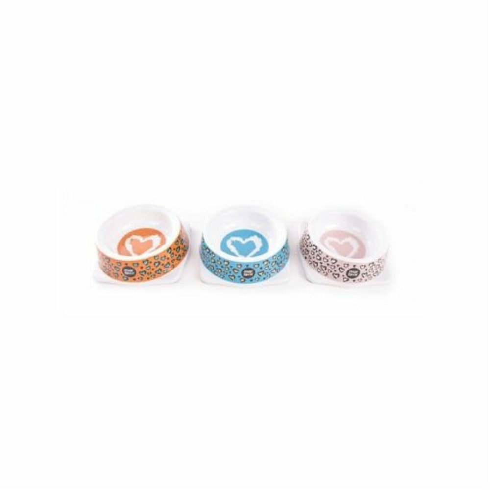 Lot de 6 gamelles en mélamine pour chiens 3 coloris par boîte