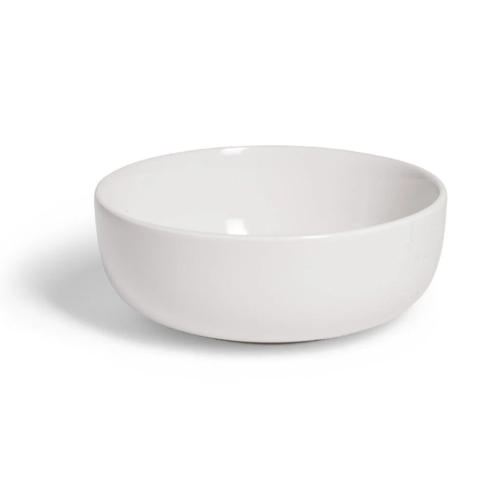 Coupelle en grès Oslo blanc Ø15xH6cm