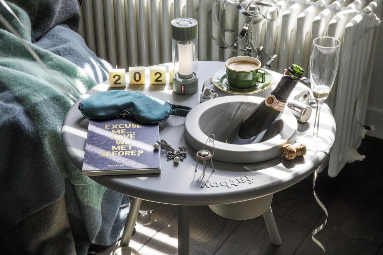 Fatboy Bakkes bijzettafel met plantenpot Anthracite