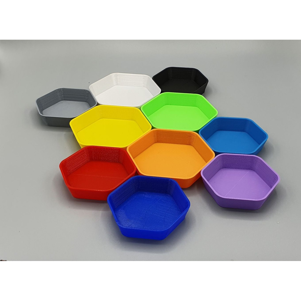 Lot de 6 Coupelles pour jetons - Pack Arc-en-ciel