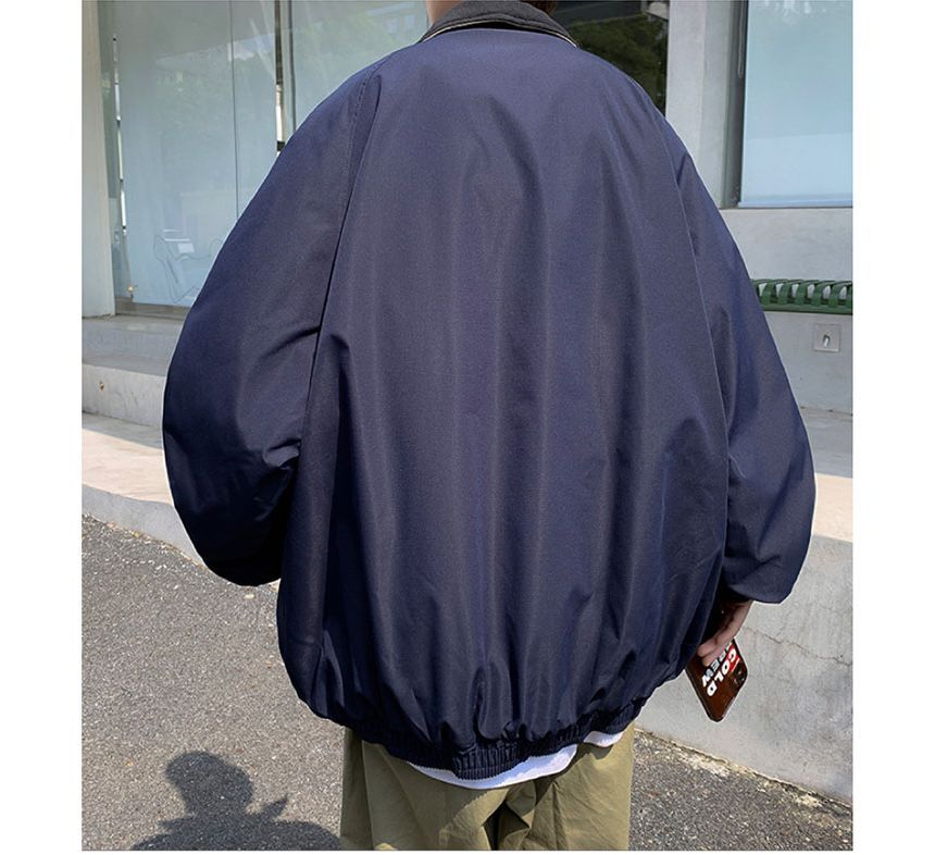 Whyessa - Gewatteerde oversized jas met opstaande kraag en rits