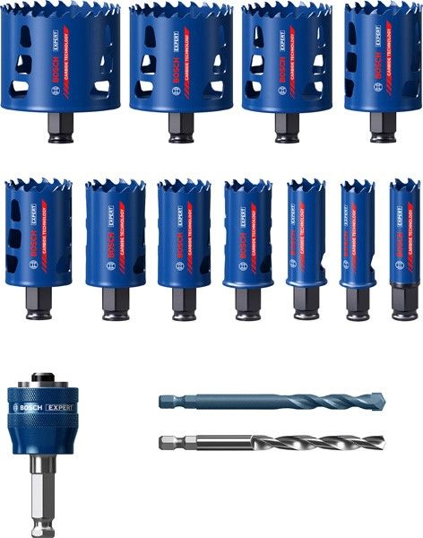 Bosch 2608900448 EXPERT Tough Material gatzagenset 20/22/25/32/35/40/44/51/60/68/76 mm 14-delig