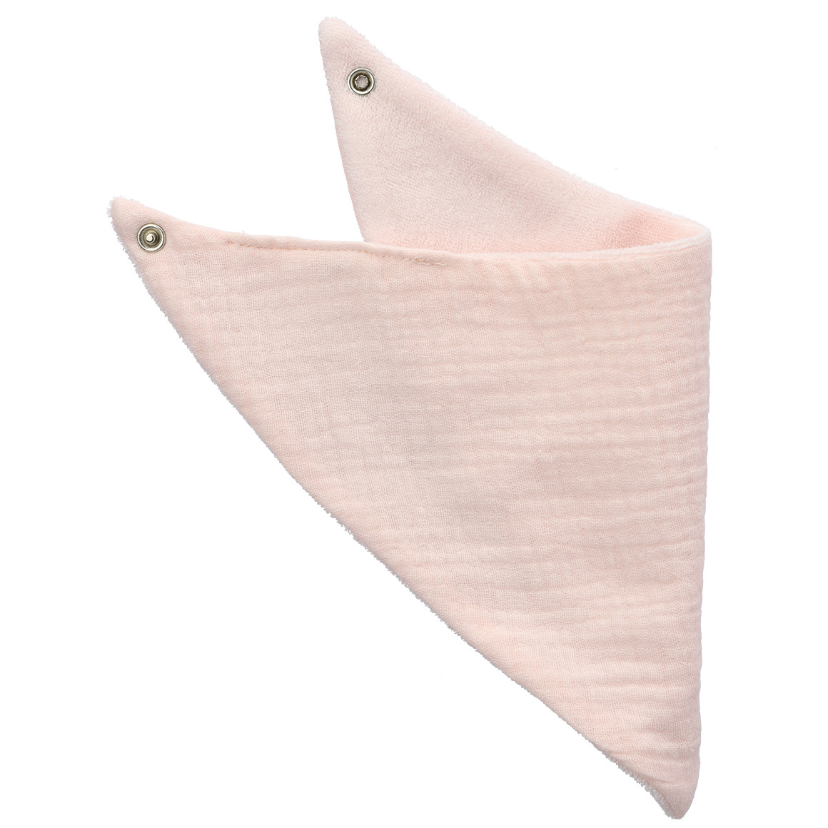 Topomini Baby Musselin-Bandana mit Frottee-Innenseite zartrosa