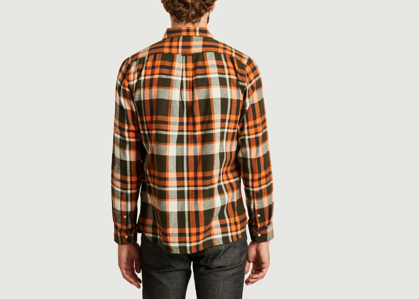 Chemise en flanelle de coton bio à carreaux Larch KCA